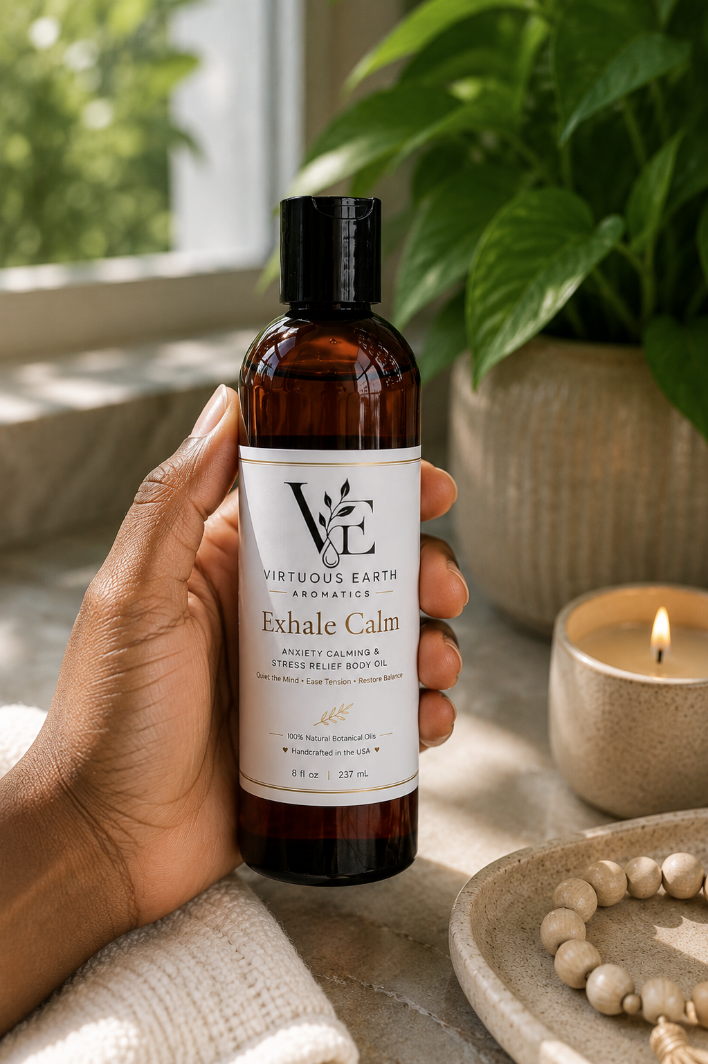 Exhale Calm Aromatic Body Oil – 8 oz
