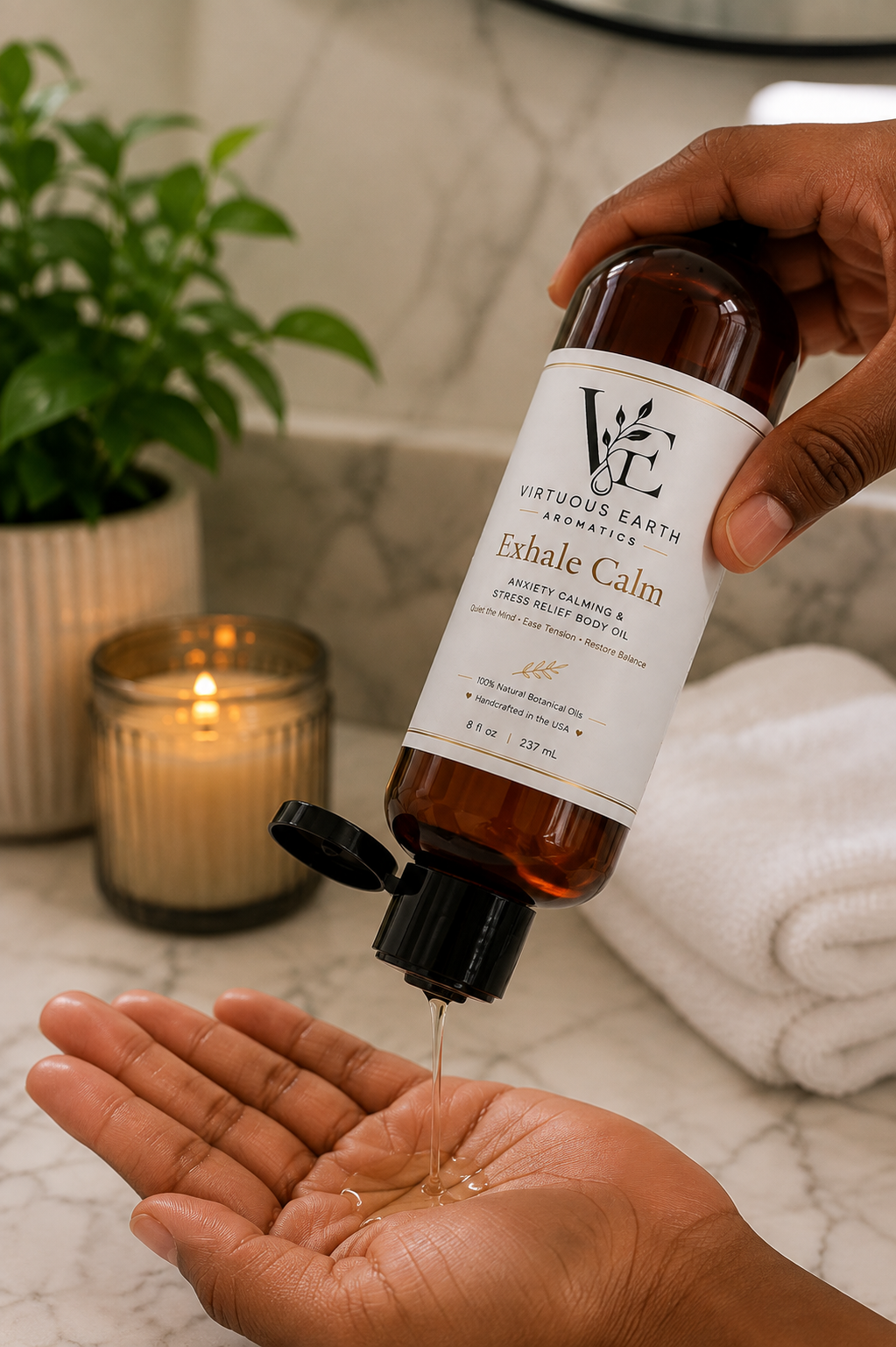 Exhale Calm Aromatic Body Oil – 8 oz