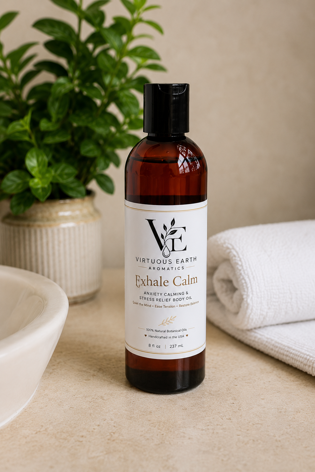Exhale Calm Aromatic Body Oil – 8 oz